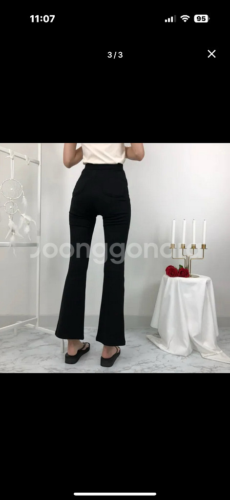 (실착1회)블랙 부츠컷 슬랙스 M--1