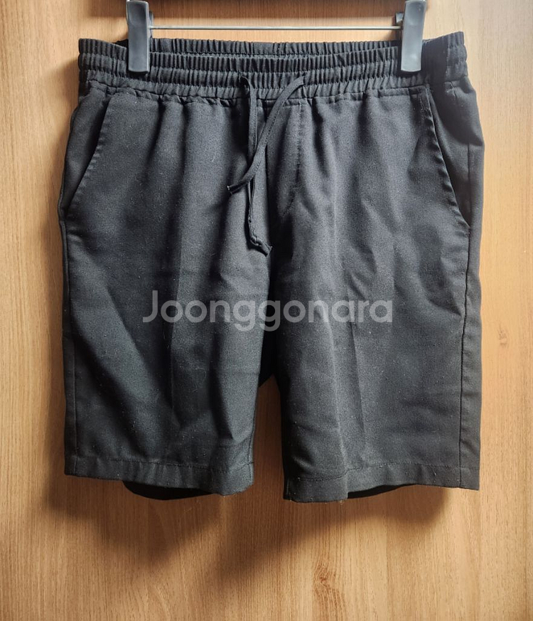 밴딩 슬랙스 반바지 블랙 M 28-30--7