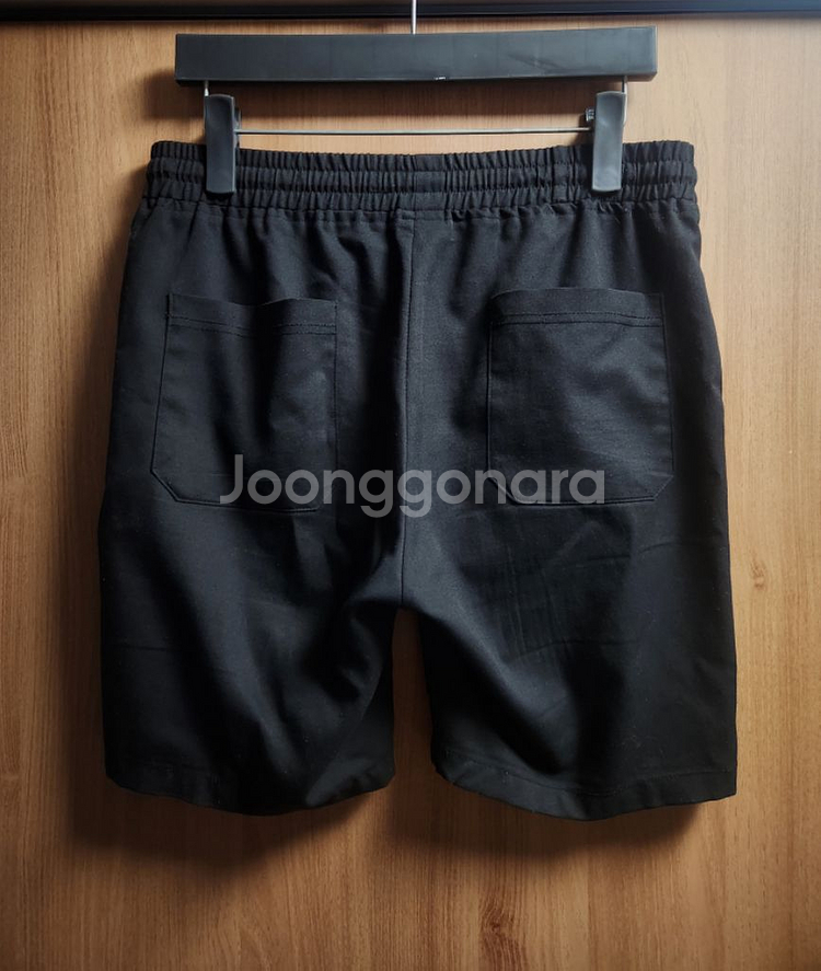 밴딩 슬랙스 반바지 블랙 M 28-30--9