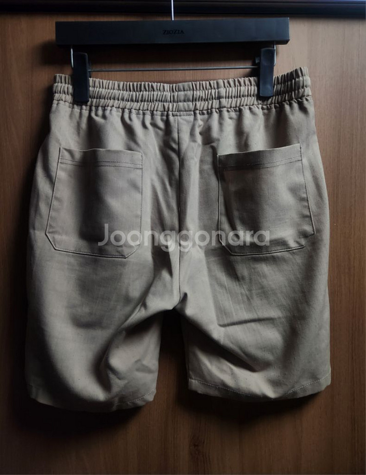 밴딩 슬랙스 반바지 베이지 M 28-30--6