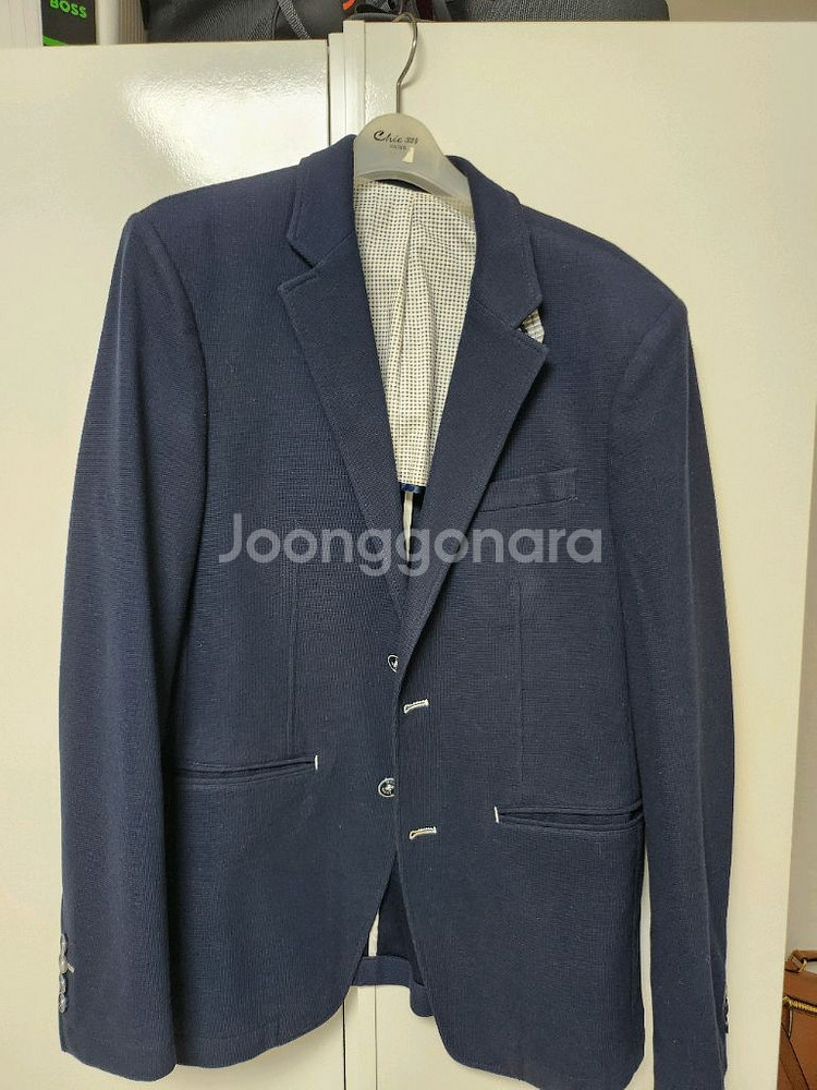 킨록 네이비 와플 블레이저 100사이즈--0