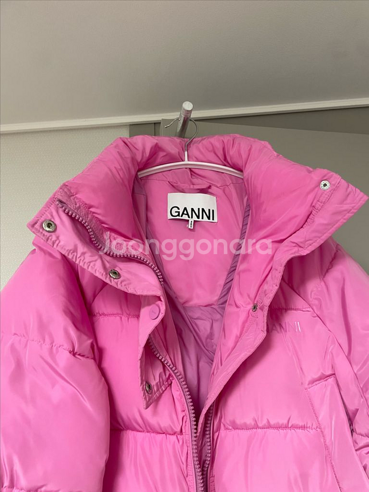GANNI 가니 핑크 롱 패딩--8