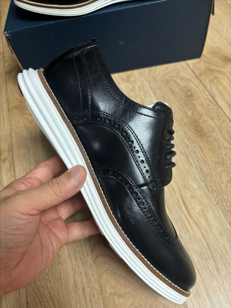 콜한 남성구두 윙팁 블랙 8.5W(운동화기준 270)--7