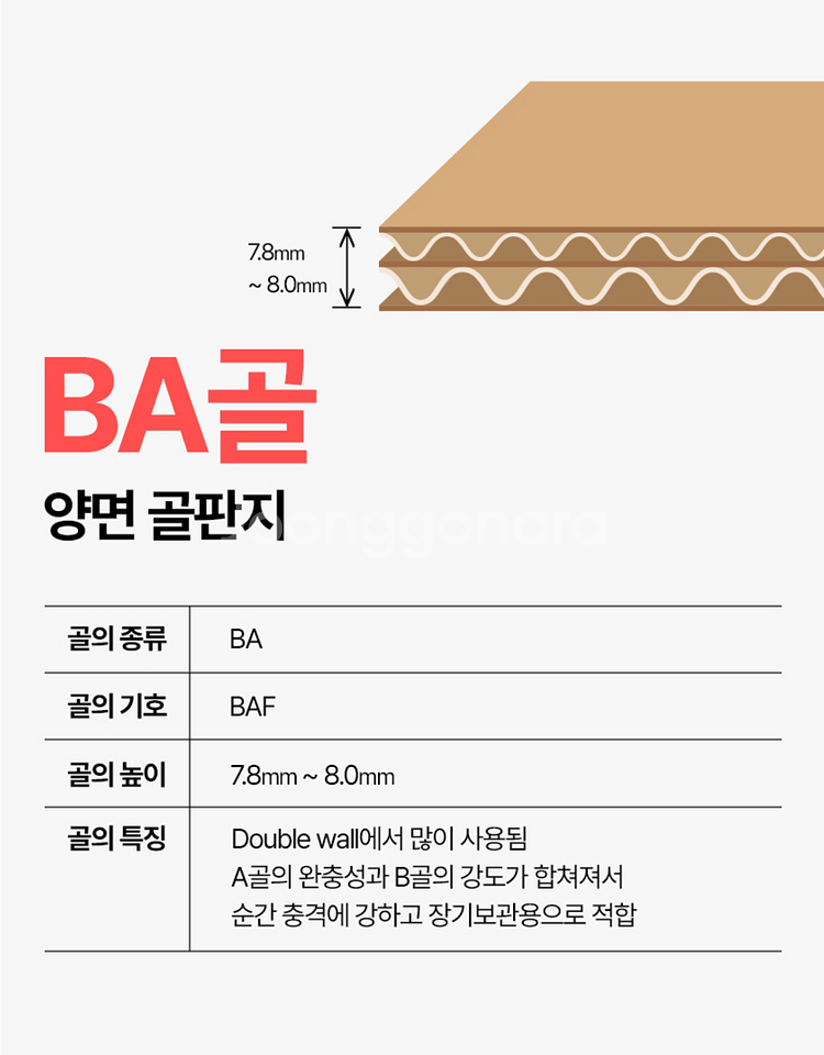 (새상품) 택배박스 340 x 230 x 210 BA골--2
