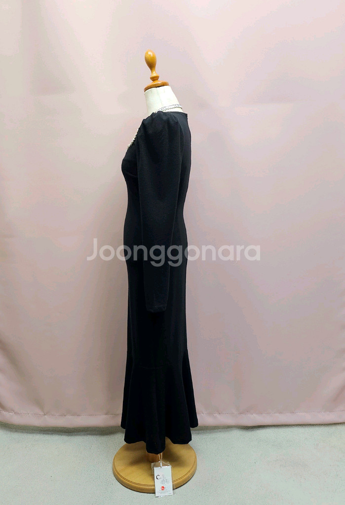 (새상품) 보석 스퀘어넥 머메이드 롱원피스--6