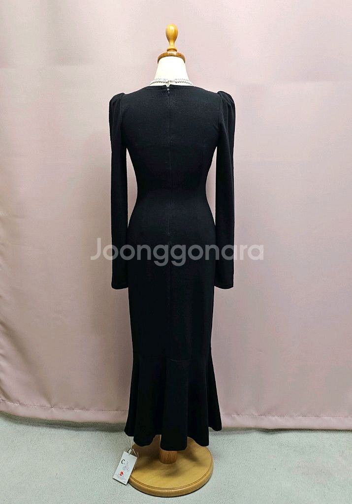 (새상품) 보석 스퀘어넥 머메이드 롱원피스--7