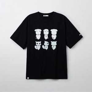 스파오 가나디 반팔 티셔츠 BLACK l