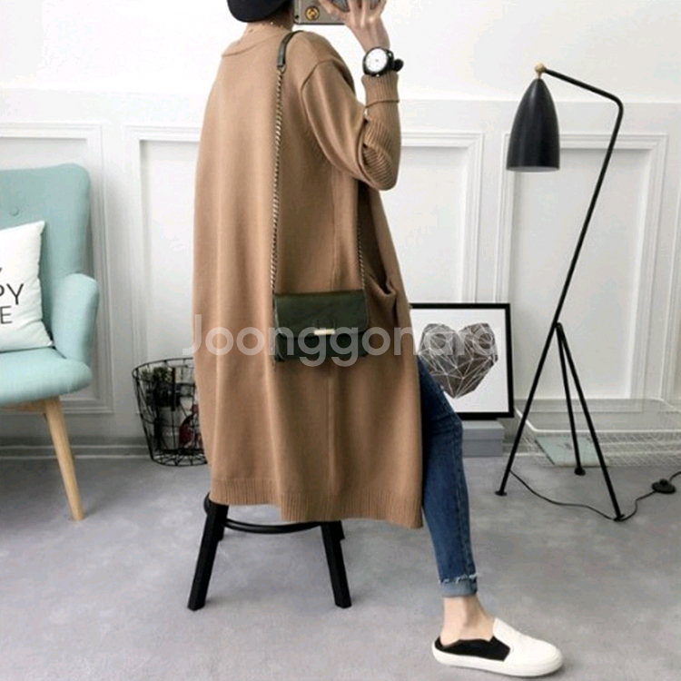 데일리 로브 롱 가디건--3
