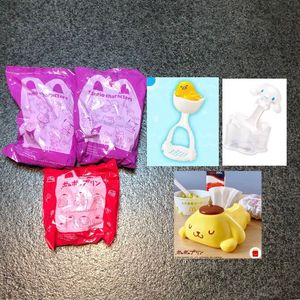 산리오 해피밀 폼폼푸린 시나모롤 구데타마 가챠 피규어