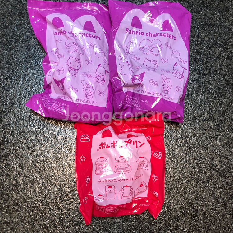 산리오 해피밀 폼폼푸린 시나모롤 구데타마 가챠 피규어--1