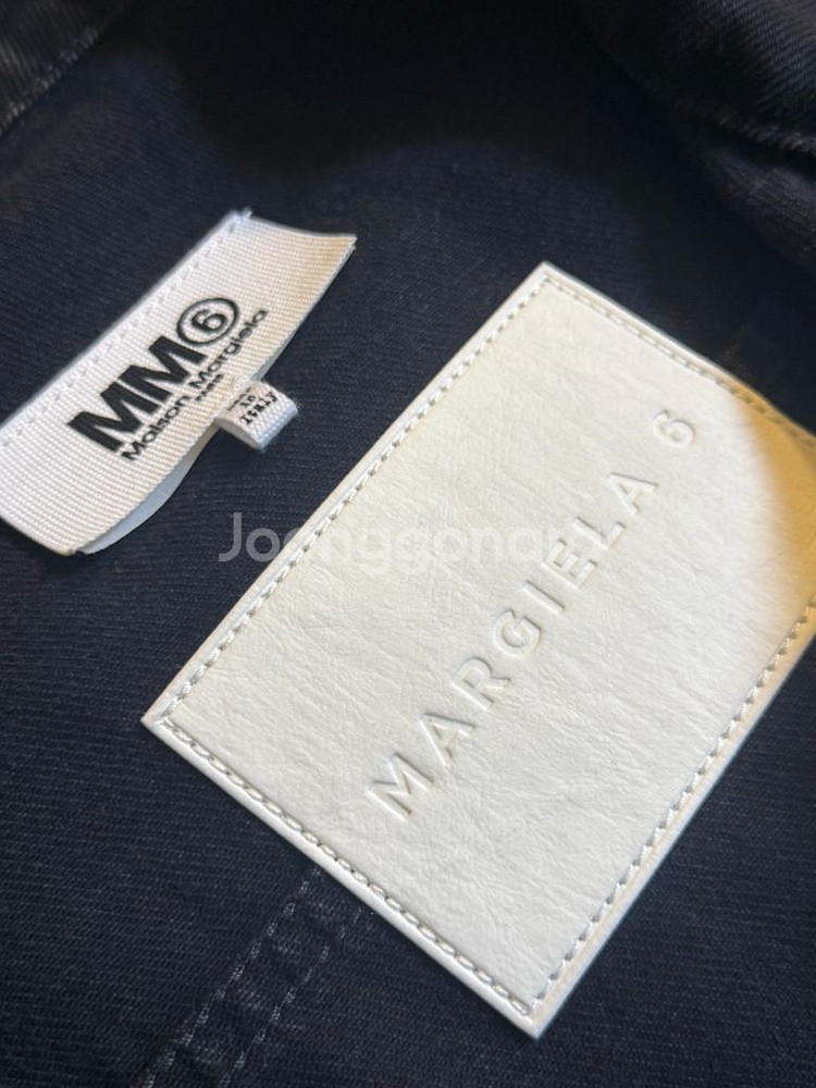 MM6 메종 마르지엘라 데님 트러커 흑청 자켓 블랙 L--4