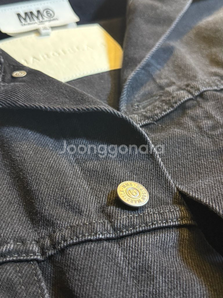 MM6 메종 마르지엘라 데님 트러커 흑청 자켓 블랙 L--5