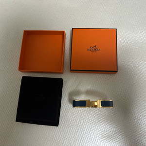 에르메스 정품 클릭아슈 네이비 금장팔찌 T5