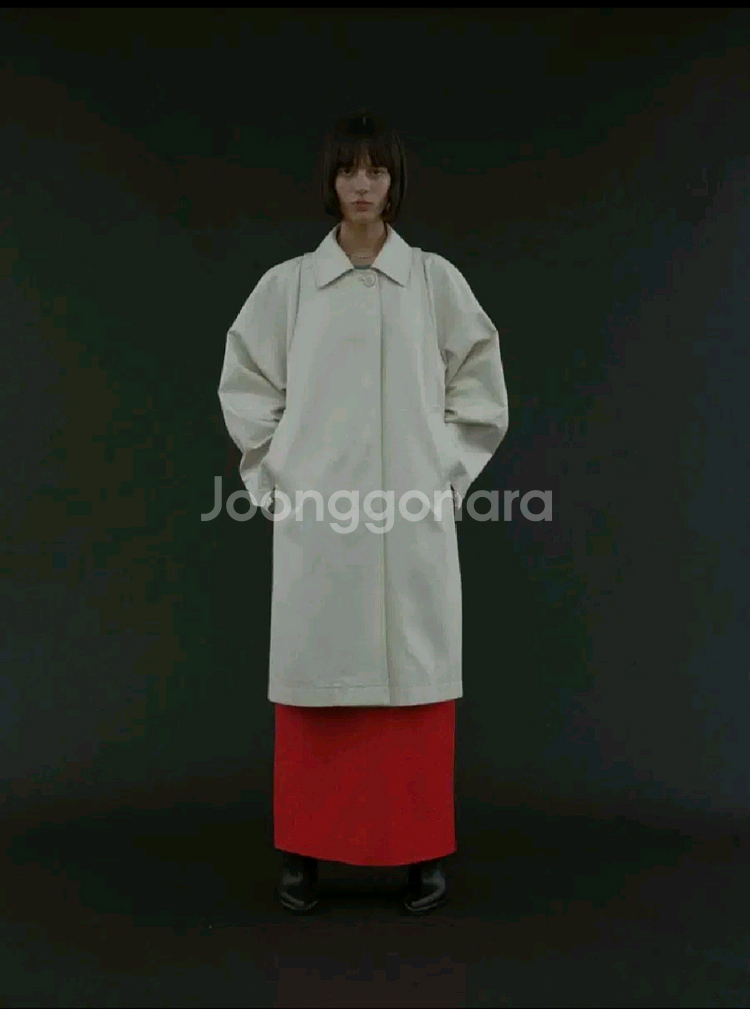 에토스 코트 ROUNDED TRENCH COAT(크림)--9