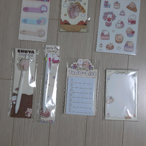(미사용) 슈야토야 굿즈 문구점 세트 7종 일괄에 팜