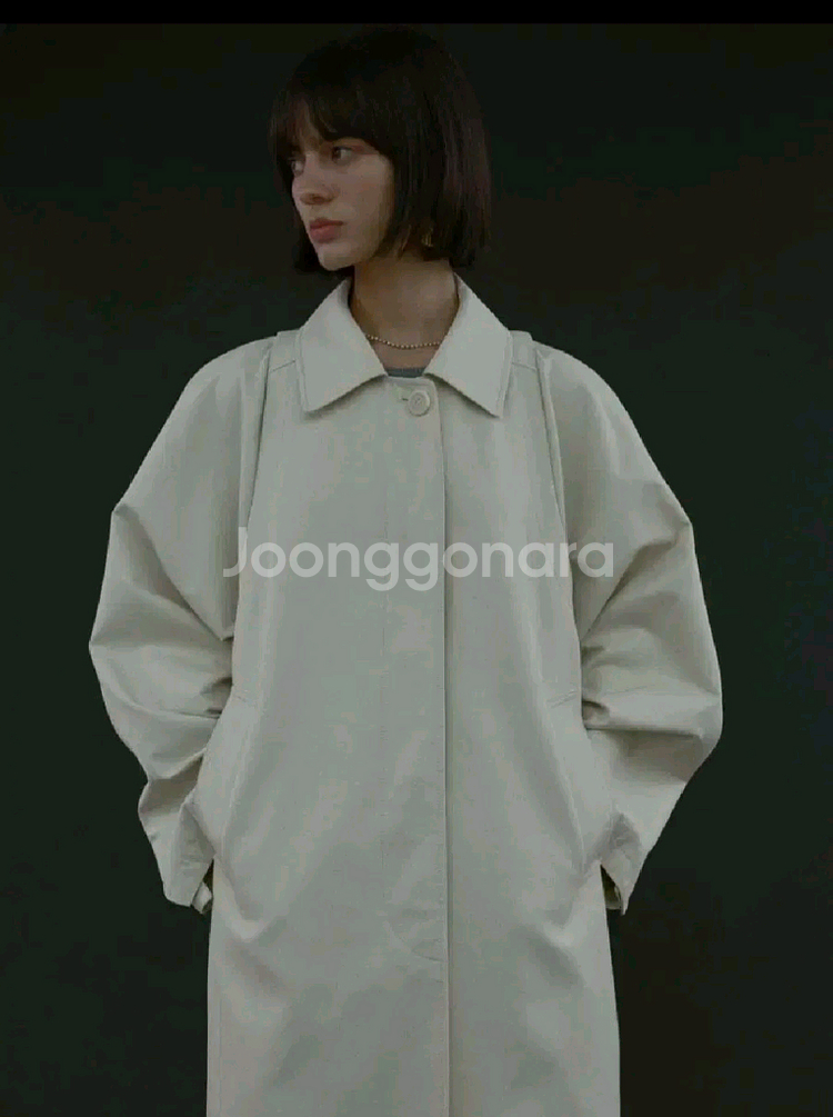 에토스 코트 ROUNDED TRENCH COAT(크림)--1