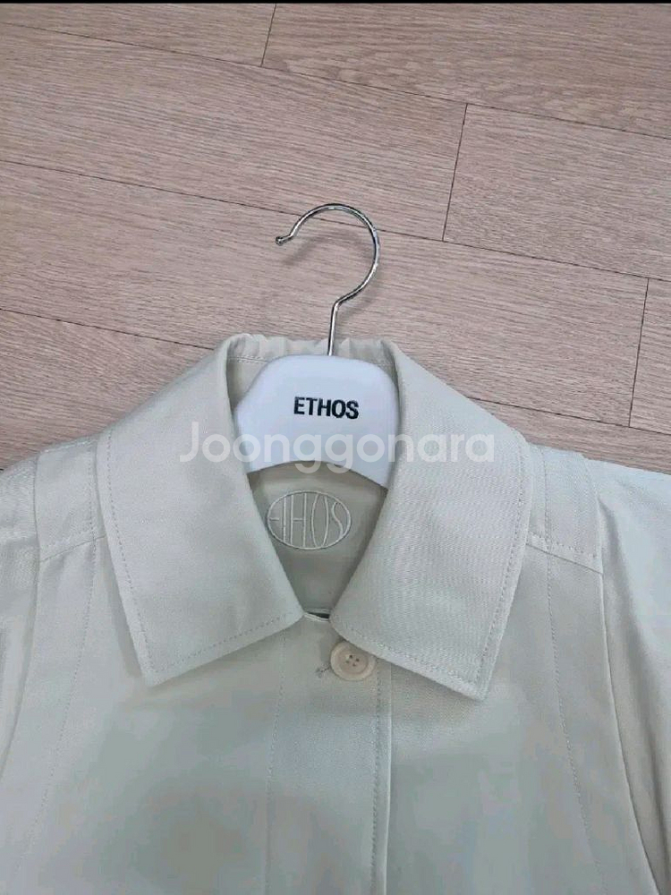 에토스 코트 ROUNDED TRENCH COAT(크림)--7