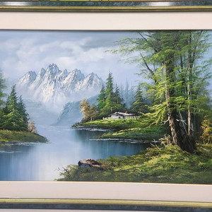 대형 유화 산수화 그림
