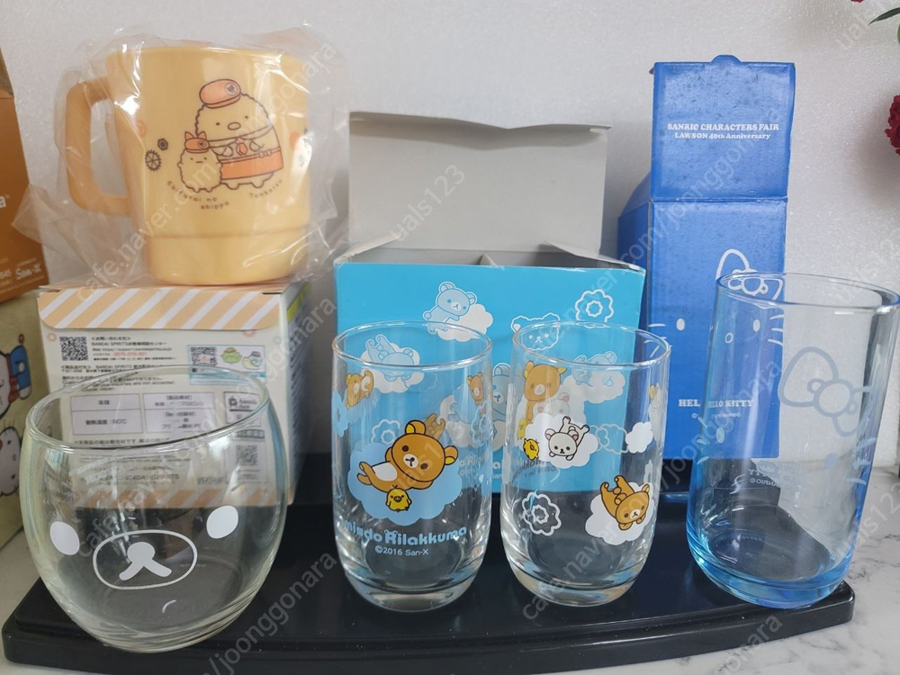 리락쿠마4 접시 컵 그릇 식기 판매합니다 이미지