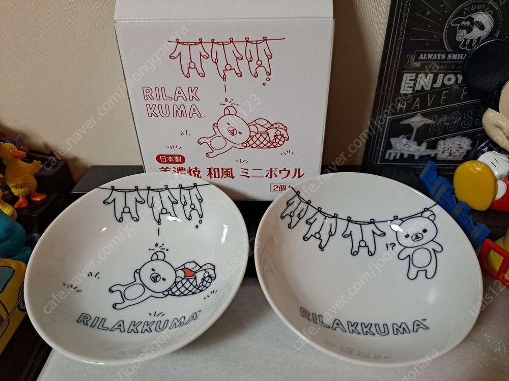 리락쿠마4 접시 컵 그릇 식기 판매합니다 이미지