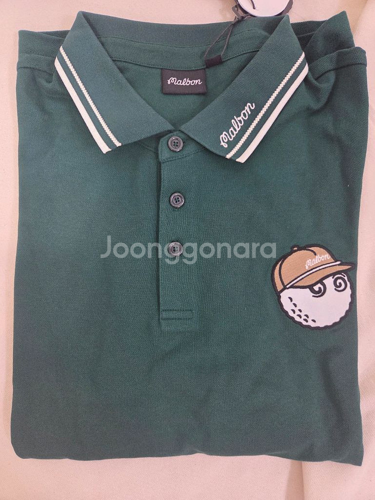 말본 골프 그린 카라 긴팔 티셔츠 xxxl--1