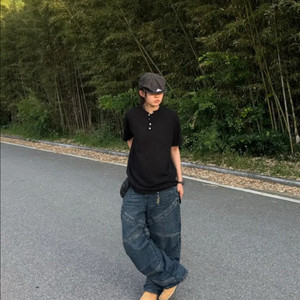 모노한울 크리즌 절개 데님 팬츠 청바지