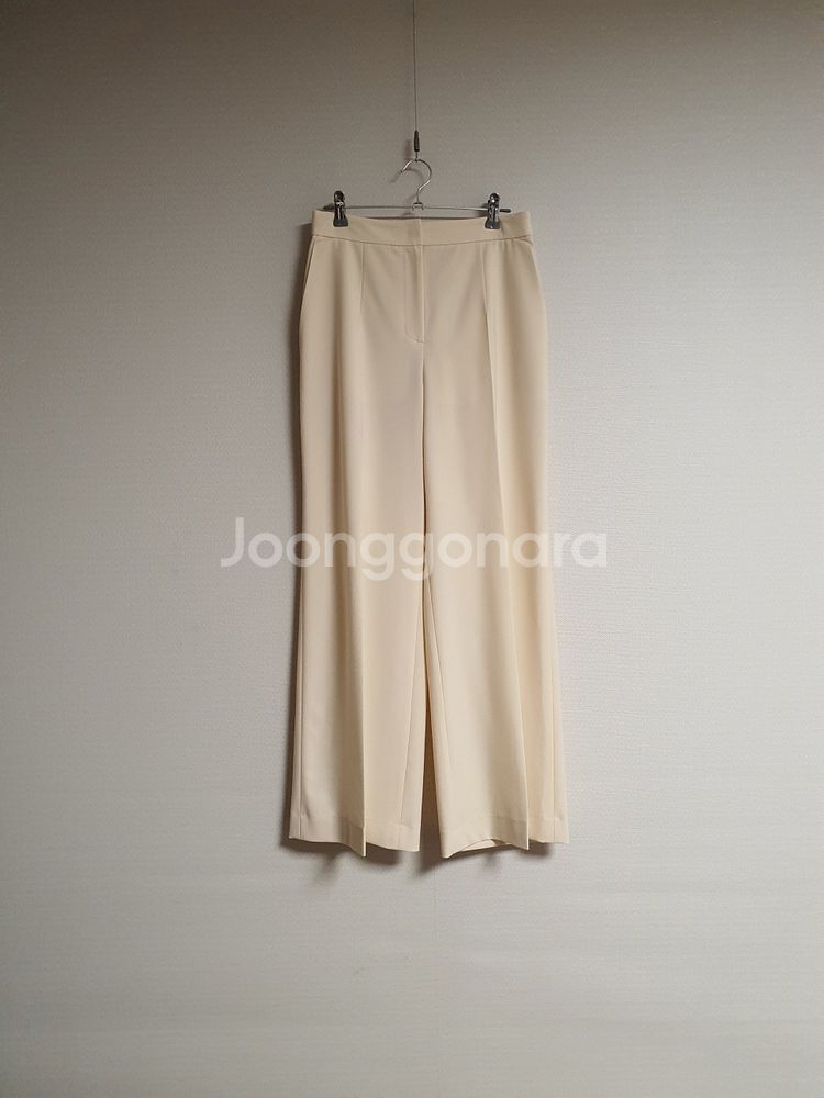 마인 mine 크림 와이드 슬랙스 팬츠 44 사이즈 정--0