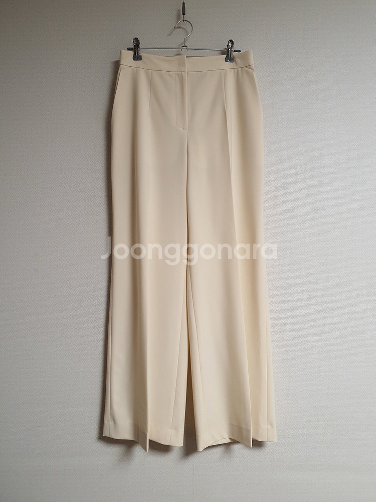 마인 mine 크림 와이드 슬랙스 팬츠 44 사이즈 정--1