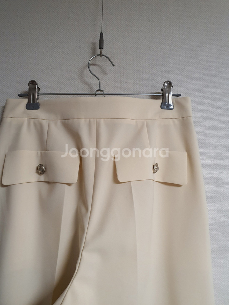 마인 mine 크림 와이드 슬랙스 팬츠 44 사이즈 정--6