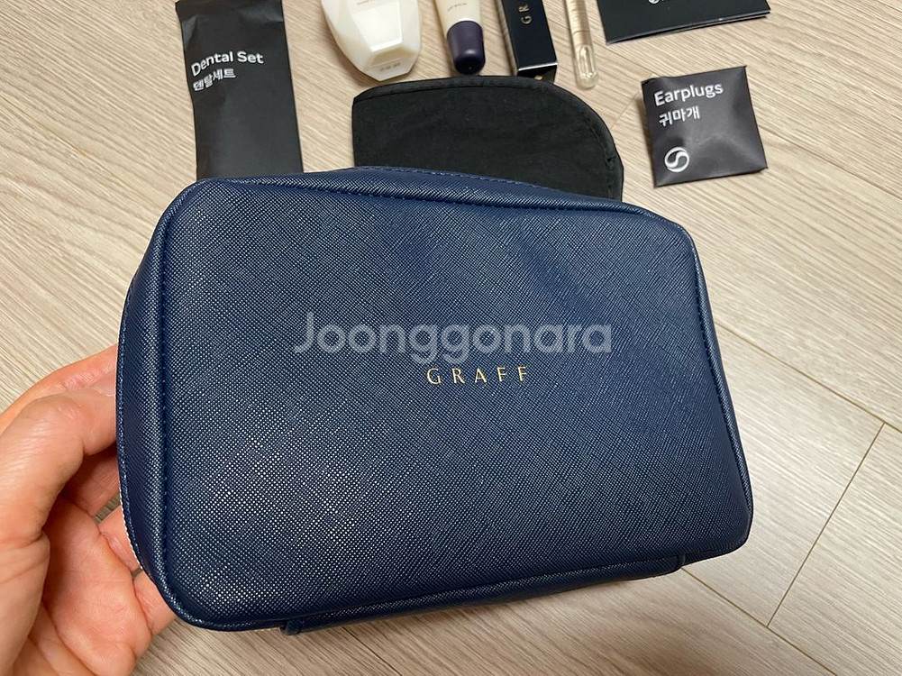 대한항공 프레스티지 그라프 어메니티 파우치 2셋트 일괄--4