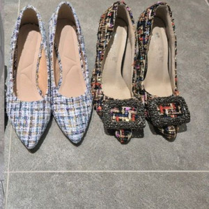 7000원 트위드하이힐215 정장구두 스틸레토힐 9cm