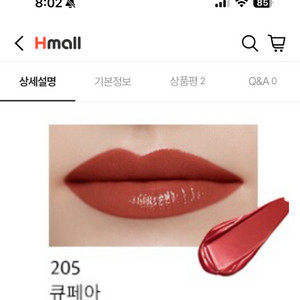 끌레드뽀 보떼 크림 루즈 샤인 205 큐페어 립 틴트