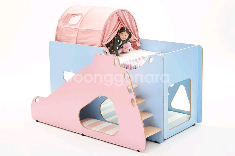 미끄럼틀 2층 벙커침대 (디자인파일 폴리베드)--2