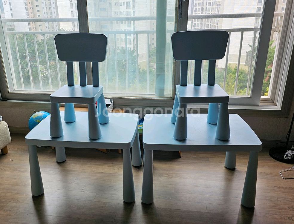 이케아 맘무트 아동 테이블 의자--0