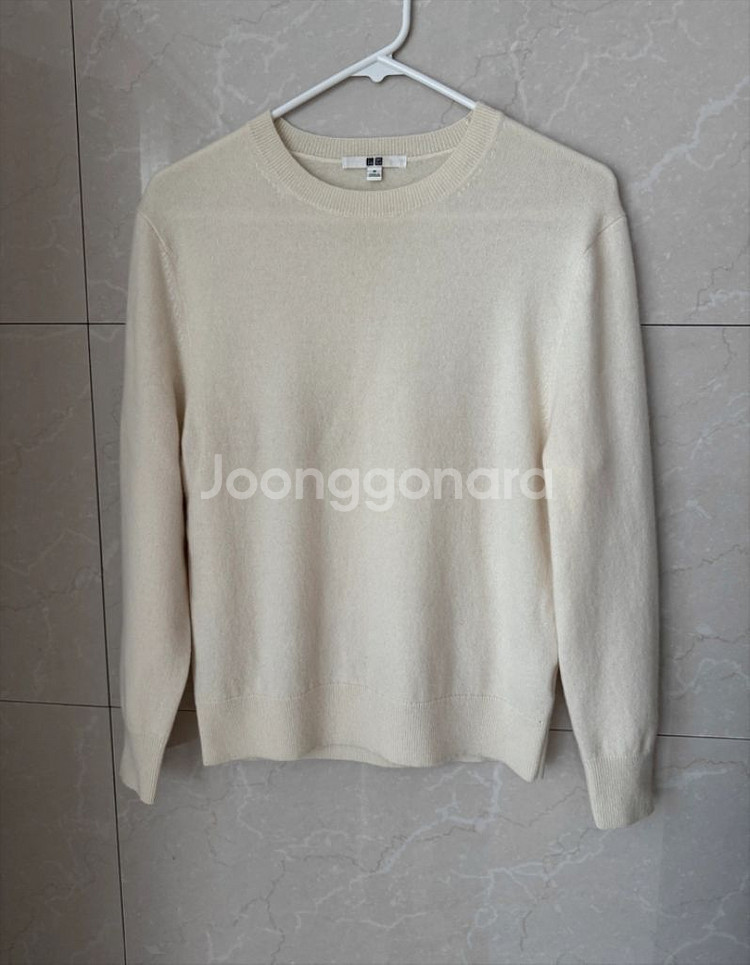 UNIQLO유니클로 캐시미어100 크림아이보리 니트--0