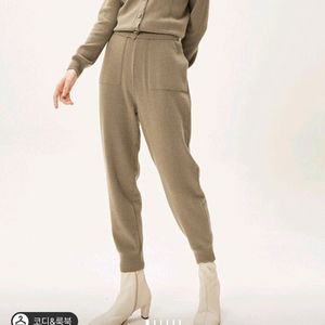 타임 밴딩 니트 팬츠 브라운슈가 랑방 마인 더캐시미어