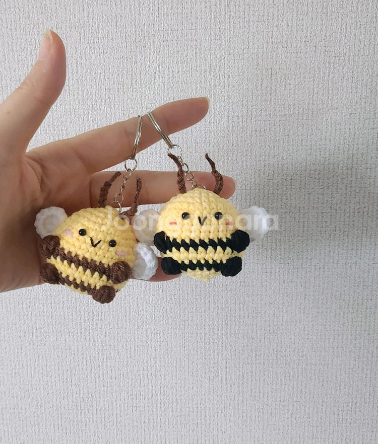 뜨개 꿀벌키링--3