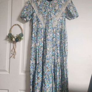 플라워 레이스 롱 원피스