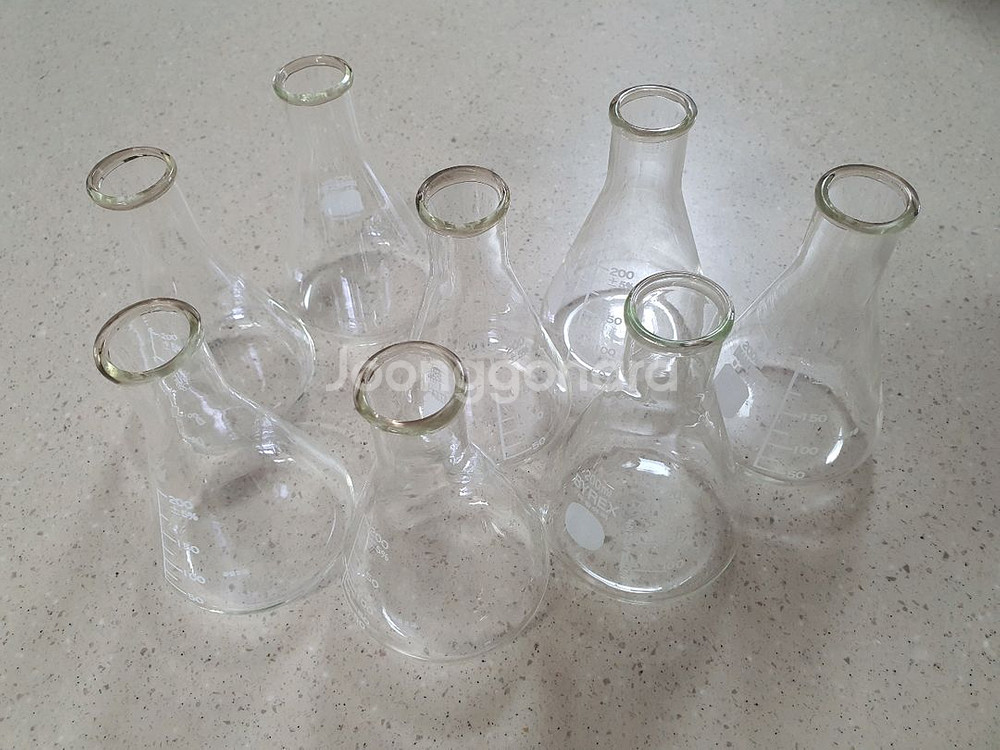 BYREX 삼각플라스크 200ml 8개일괄--0