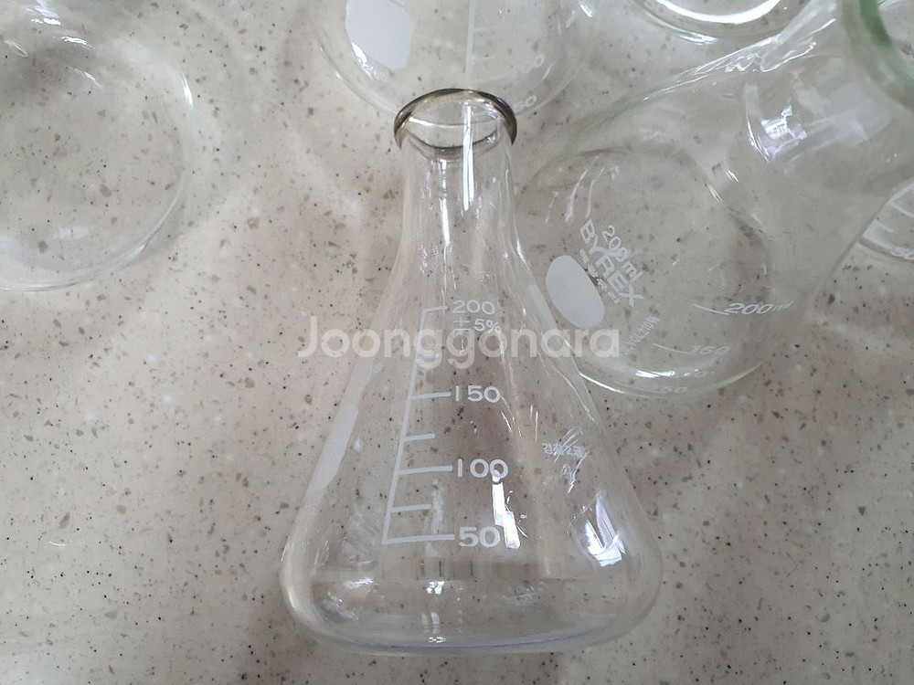 BYREX 삼각플라스크 200ml 8개일괄--1