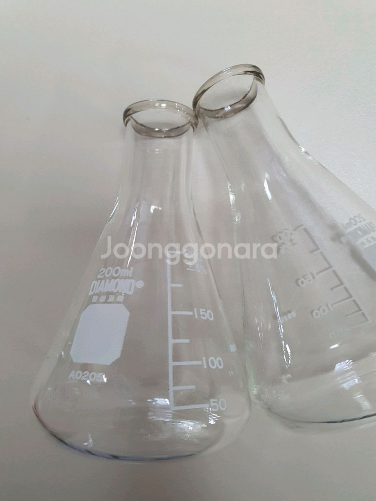 BYREX 삼각플라스크 200ml 8개일괄--2