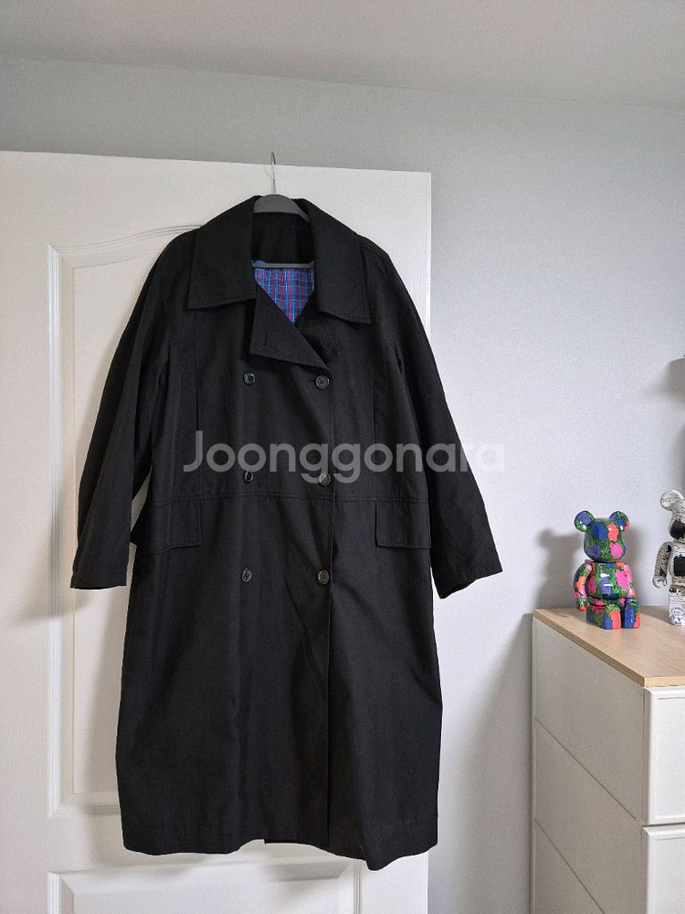 시스템 블랙 트렌치코트 (여성~66 / 남성 가능)--0