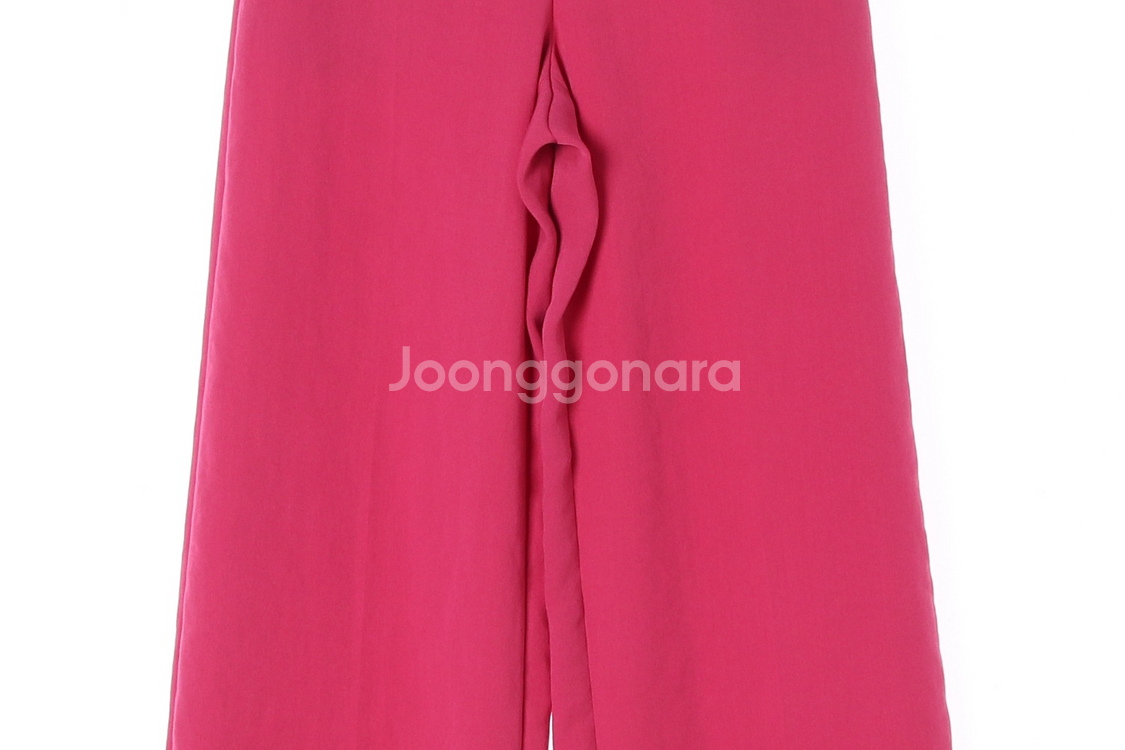 [S]오브제 핫핑크 와이드 슬랙스 팬츠--2