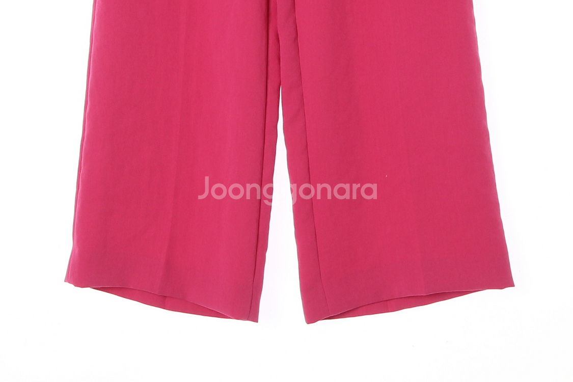 [S]오브제 핫핑크 와이드 슬랙스 팬츠--3