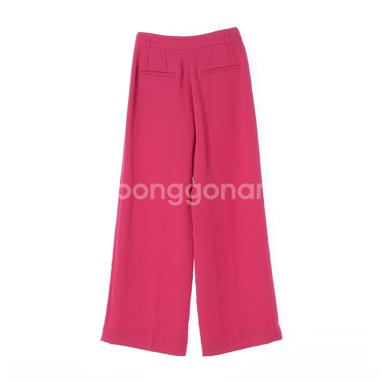 [S]오브제 핫핑크 와이드 슬랙스 팬츠--4