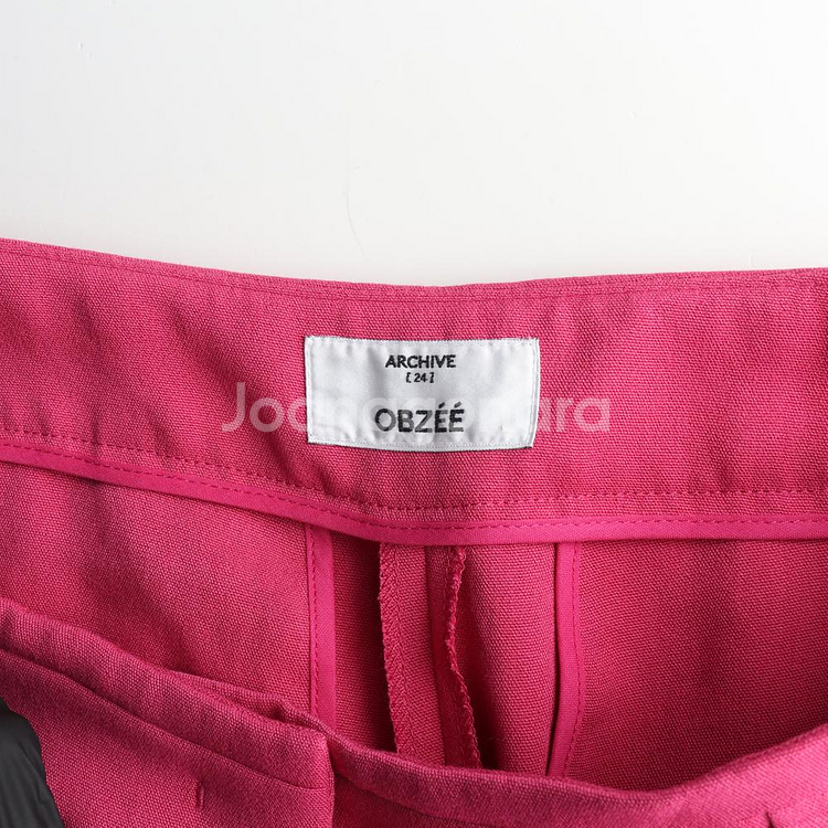 [S]오브제 핫핑크 와이드 슬랙스 팬츠--5