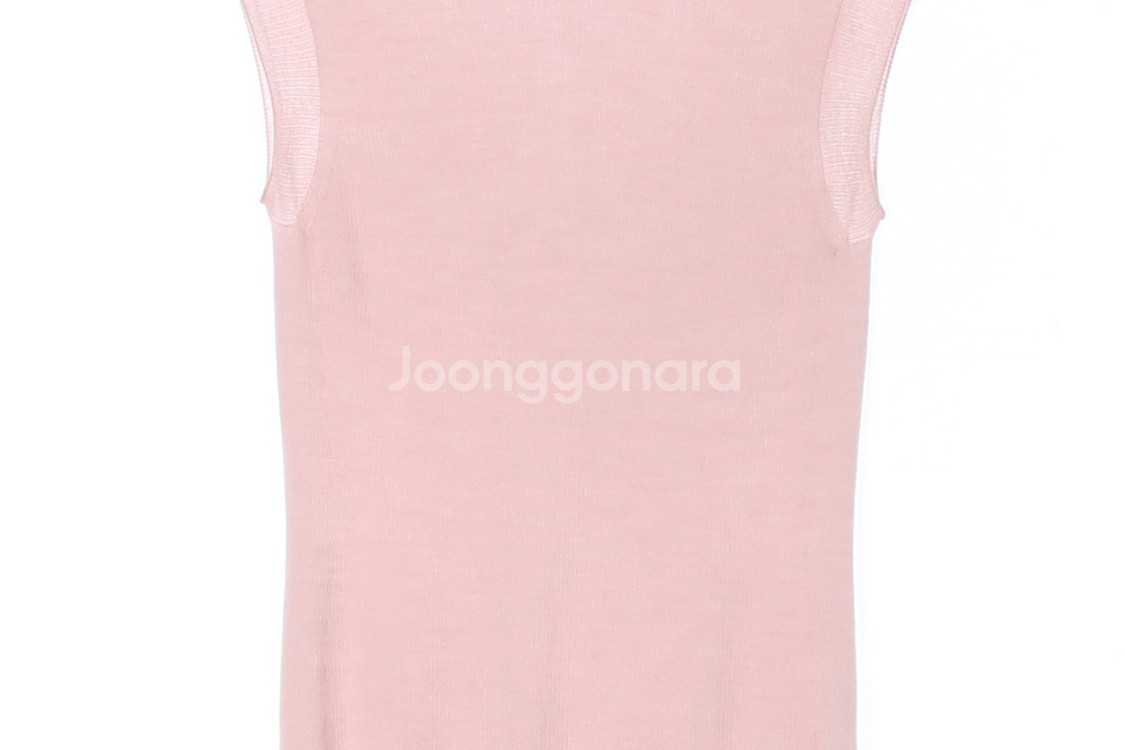 [XS]타임 울캐시미어100% 핑크 민소매 니트--2