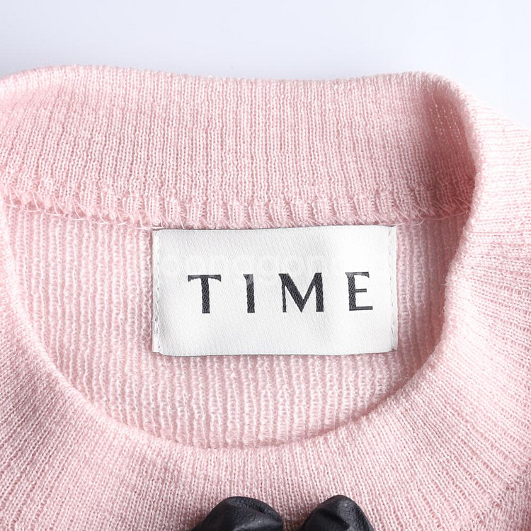 [XS]타임 울캐시미어100% 핑크 민소매 니트--5