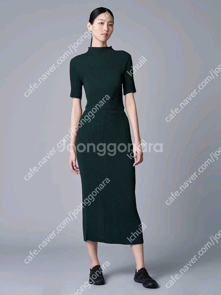 이세이미야케 해칭 탑 다크그린,플리츠플리즈 ~--3