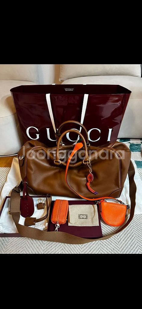 정품 GUCCI 레더 보스턴백 풀세트 새상품 판매합니다--1